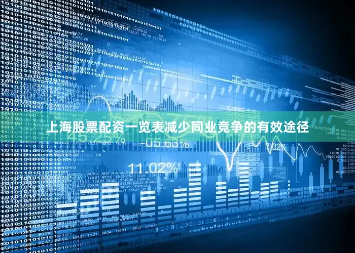 上海股票配资一览表减少同业竞争的有效途径