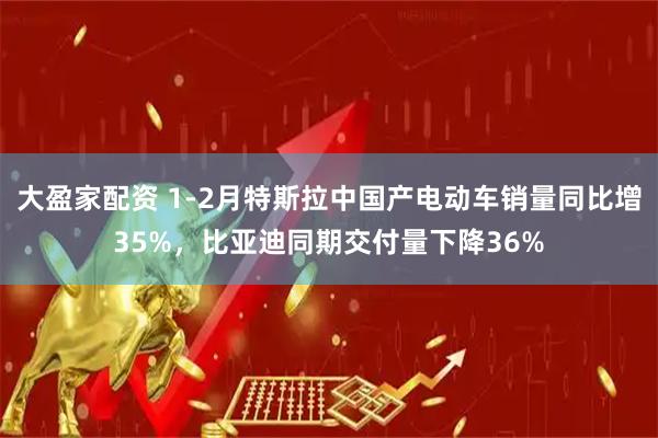 大盈家配资 1-2月特斯拉中国产电动车销量同比增35%，比亚迪同期交付量下降36%